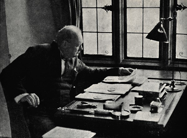 'Churchill at Work', 1940s, (1945).  Creator: Unknown.