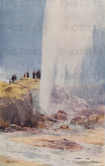 'The Wairoa Geyser, New Zealand', 1923. Creator: Frank Wright.