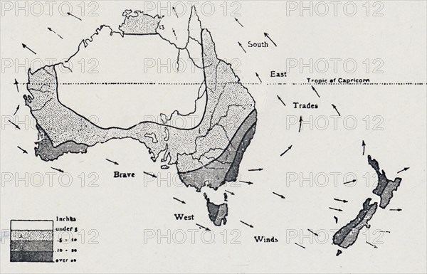 'Winds and Rainfall. - May to October', 1923. Creator: Unknown.