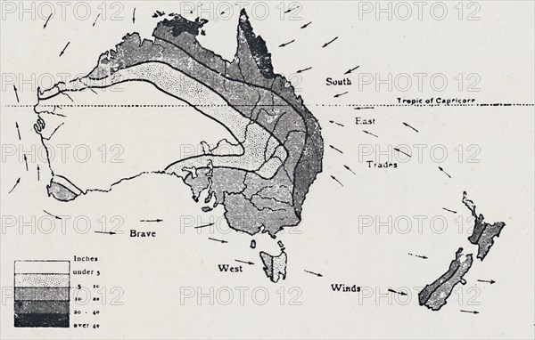 'Winds and Rainfall - November to April', 1923. Creator: Unknown.