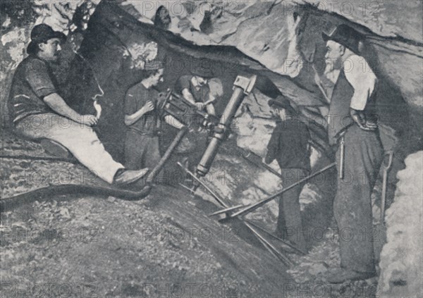 'At Work in a Victorian Gold-Mine', 1923. Creator: Unknown.