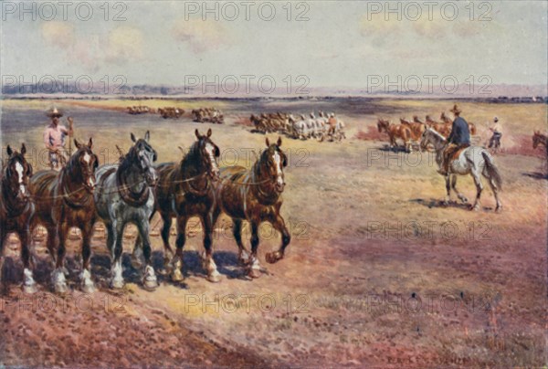 'Ploughing on a Large Scale', 1923. Creator: Unknown.