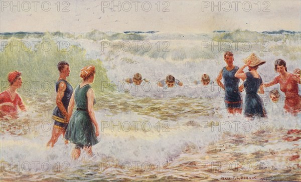 'Surf Bathing', 1923. Creator: Unknown.