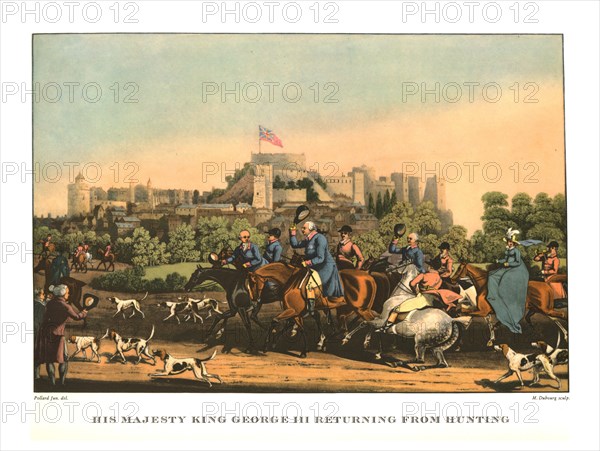'His Majesty King George III Returning from Hunting', early-mid 19th century, (c1955). Creator: Matthew Dubourg.