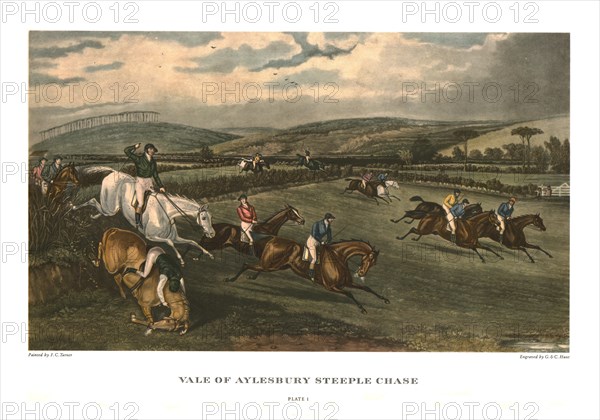 'Vale of Aylesbury Steeple Chase', Plate 1, c1836, (c1955). Creators: Charles Hunt, George Hunt.