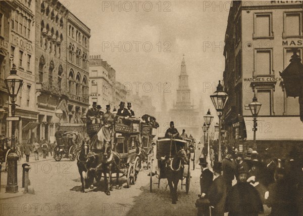 'How London Has Changed Since "Toppers" Were Worn By Outside Passengers', c1900, (c1935). Creator: Unknown.