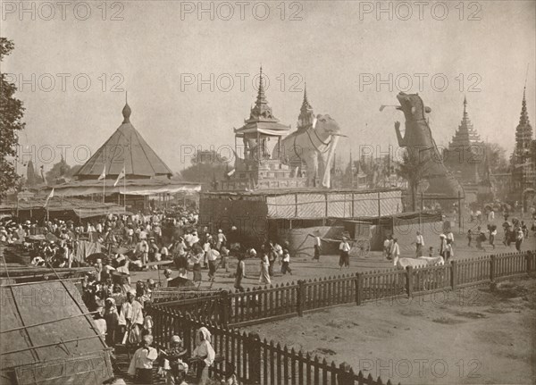 'Buddhist Cremation Scene. - A Phoongyi-byan', 1900. Creator: Unknown.