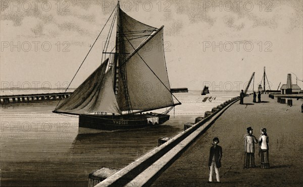 'Gorleston Pier', c1880. Creator: Unknown.