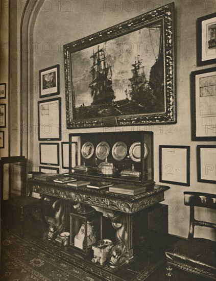 'Cabinet of Nelson Relics in Lloyd's Committee Room', c1935. Creator: Unknown.