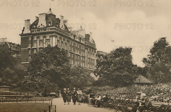 'Villiers Street Section of the Victoria Garden and a View of the Cecil Hotel', c1935. Creator: Donald McLeish.