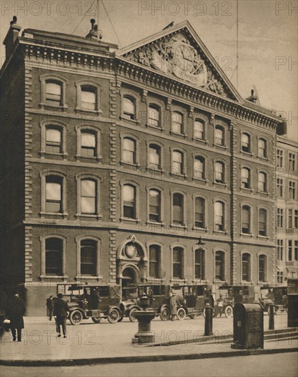 'Offices of "The Times" in Queen Victoria Street Near an Historic Site', c1935. Creator: Donald McLeish.