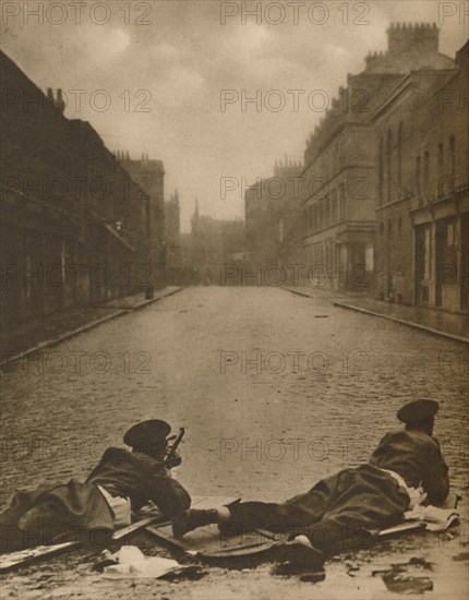 'An East End Episode: Scots Guards on Action at Sydney Street in 1911', (c1935).  Creator: Unknown.