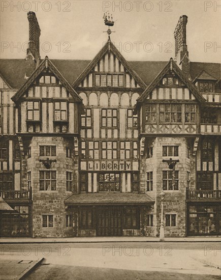 'Part of Liberty's Tudor Building in Great Marlborough Street', c1935. Creator: Joel.