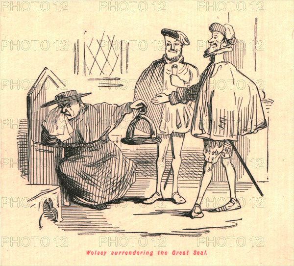 'Wolsey surrendering the Great Seal', 1897. Creator: John Leech.