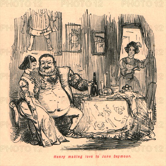 'Henry making love to Jane Seymour', 1897. Creator: John Leech.