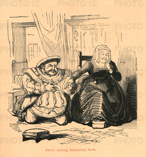 'Henry wooing Catherine Parr', 1897.  Creator: John Leech.