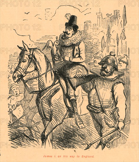 'James I on his way to England', 1897.   Creator: John Leech.