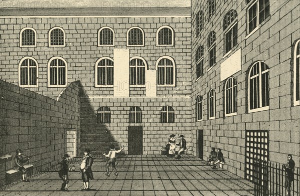 'Newgate, Inner Court', 18th century, (1925). Creator: Unknown.