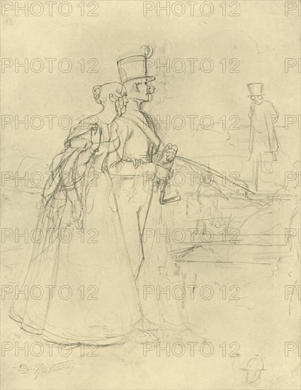 'Die Begegnung', mid-late 19th century, (c1924). Creator: Carl Spitzweg.