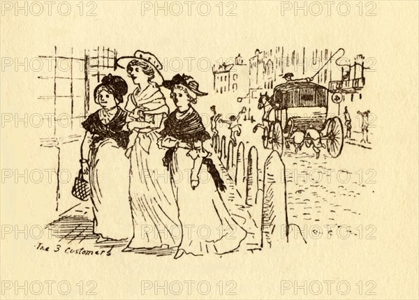 'The 3 Customers', 1878, (c1918).  Creator: Randolph Caldecott.