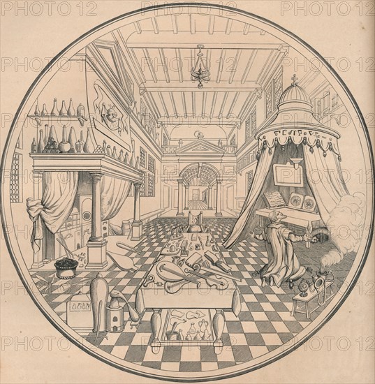 The Alchemist, 16th century, (1849). Creator: Bisson & Cottard.