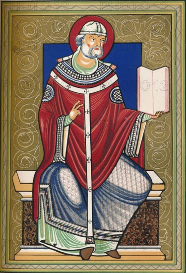 Saint with book, late 12th century, (1849). Creator: Walter.