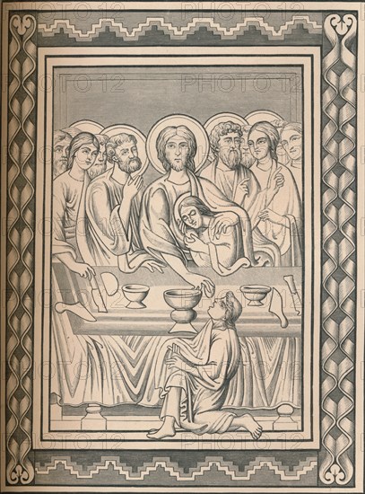 Christ and saints, 12th century, (1849). Creator: Bisson & Cottard.