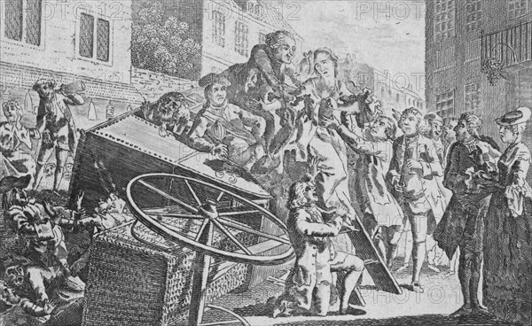 'The Coach Overturned', 18th century. Creator: Unknown.