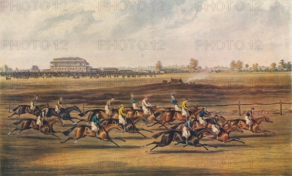 'Race for the Great St. Leger Stakes, 1836. Approbation - Off in good Style', (1837).  Creator: James Pollard.