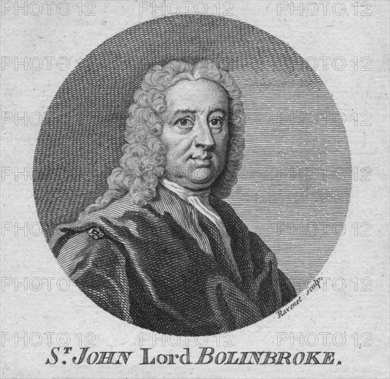 'St. John Lord Bolinbroke', c1750s.  Creator: Simon FranÃ§ois Ravenet.