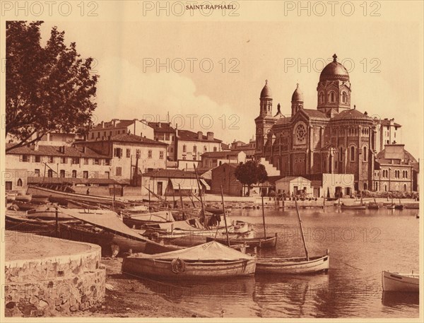 'The Harbour and the Church, Saint Raphael', 1930. Creator: Unknown.