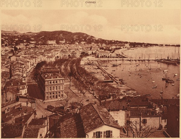 'View taken from the Mont Chevalier, Cannes', 1930. Creator: Unknown.