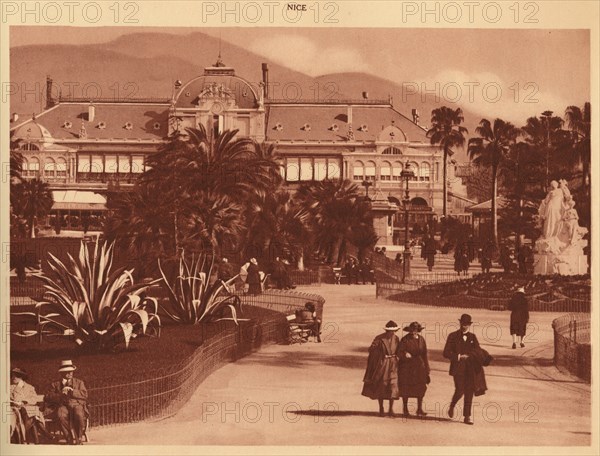 'The Gardens and the Casino, Nice', 1930. Creator: Unknown.