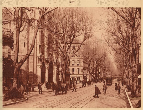 'Avenue de la Victoire and Notre-Dame Church, Nice', 1930. Creator: Unknown.