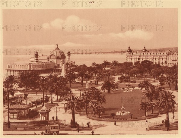 'The Gardens seen from the Casino, Nice', 1930. Creator: Unknown.