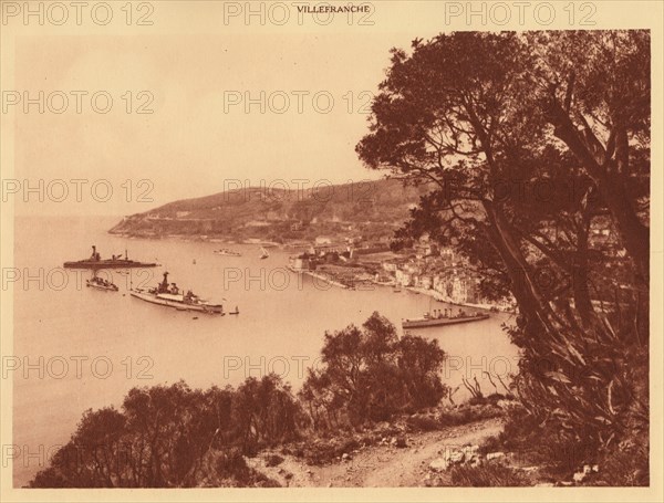 'View of the town and Roadstead, Villefranche', 1930. Creator: Unknown.