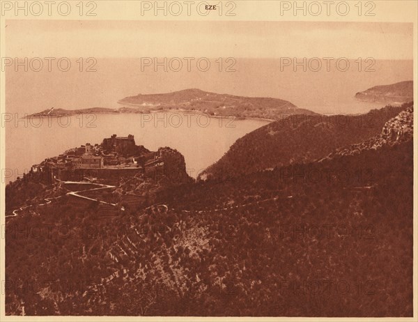 'Panorama and Cap Ferrat seen from the Grande Corniche, Eze', 1930. Creator: Unknown.