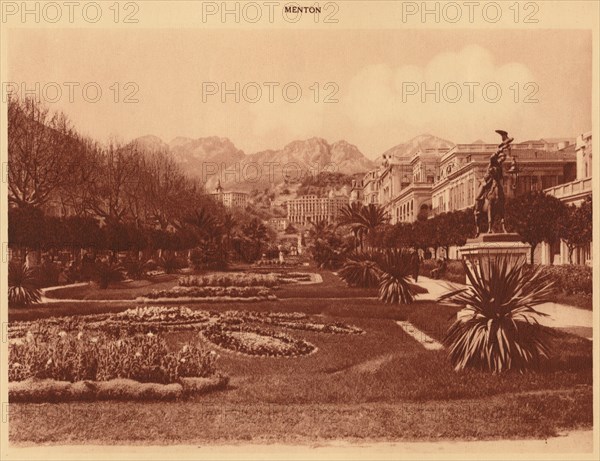 'The Public Garden, Menton', 1930. Creator: Unknown.