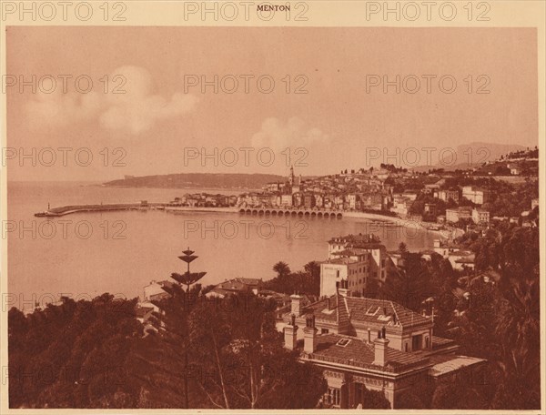 'View taken from of Garavan Boulevard, Menton', 1930. Creator: Unknown.