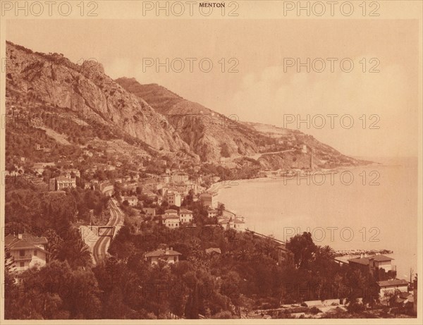 'View of Garavan and the Italian Frontier, Menton', 1930. Creator: Unknown.