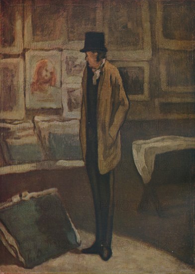 'The Print-Lover', 1857-1860, (1937). Creator: Honore Daumier.