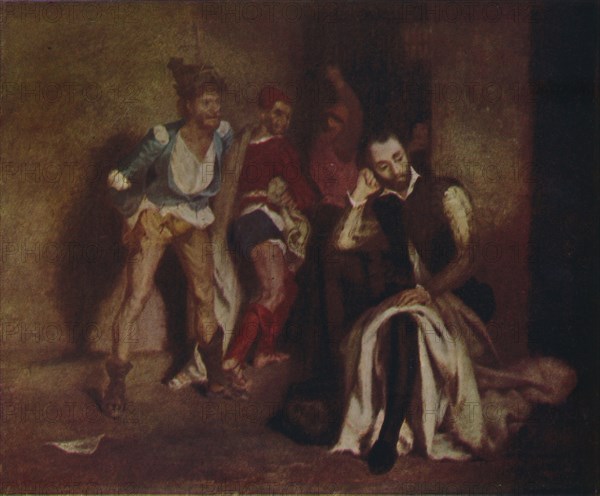 'Tasso in Prison', (1839), 1937. Creator: Eugene Delacroix.