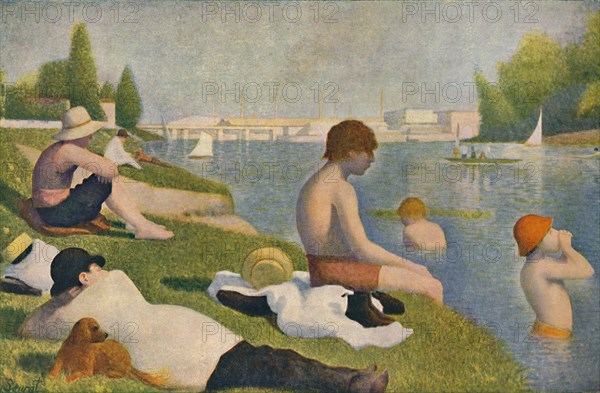 'La Baignade', (Bathers at Asnieres), 1884, (1937). Creator: Georges-Pierre Seurat.