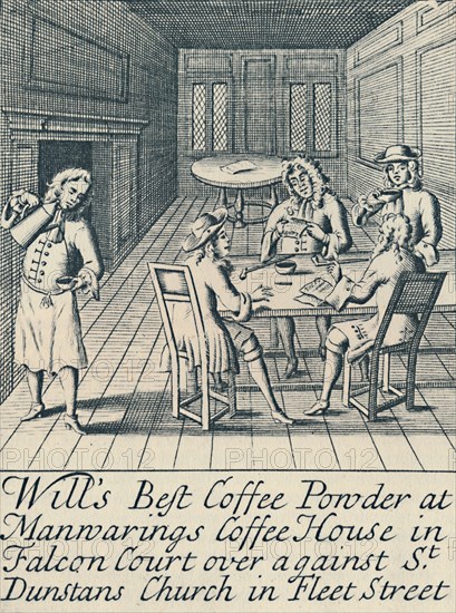 'An Advertisement For Will's Coffee House c.1700', (1944). Creator: Unknown.