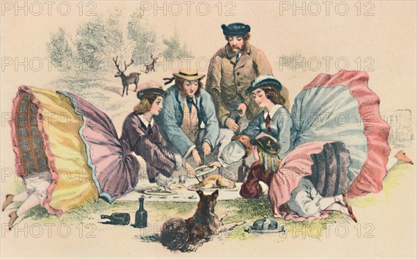 'A Victorian Picnic', c1860, (1944). Creator: Unknown.