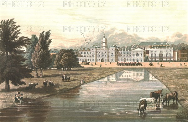 The Horse Guards & Melbourne House, c1821. Creators: Robert Havell, Robert Havell.