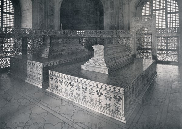 Agra, Tombs of Mumtaz-I-Mahal & Shahjehan in the Taj', c1920