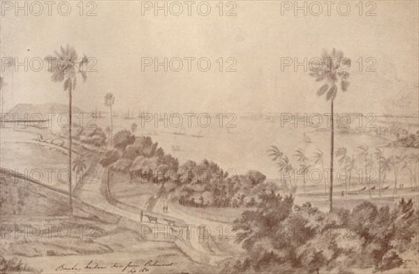 'Bombay Harbour - Seen from Belmont', September 1821, (1936). Creator: Unknown.