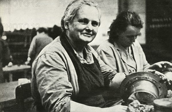 Women aircraft maintenance and repair workers, South Wales, World War II, c1939-c1944 (1946). Creator: Unknown.