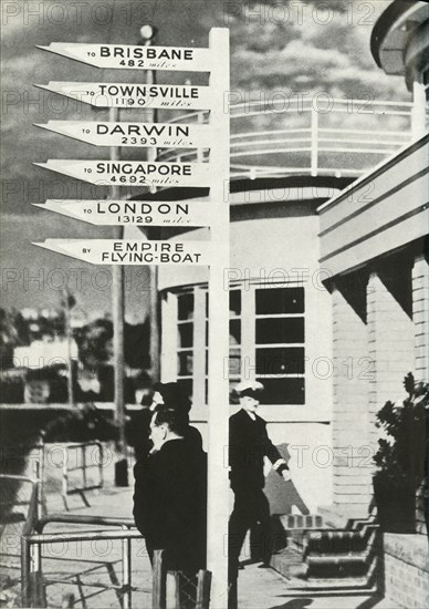 Signpost at Rose Bay, Sydney, Australia, c1939-c1944 (1946). Creator: Unknown.